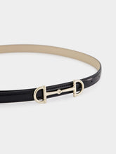 Gucci Black and Oatmeal Reversible Horsebit Leather Belt