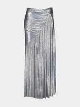 Rabanne Silver Midi Mesh Skirt