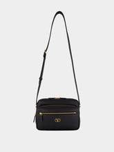 Valentino Garavani Black Leather Camera Case