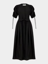 Gabriela Hearst Black Linnea Maxi Dress in Aloe Linen