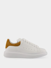 McQueen White and Tan Oversized Sneaker in Calf Leather