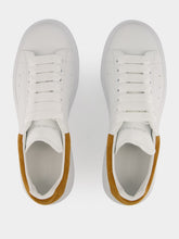 McQueen White and Tan Oversized Sneaker in Calf Leather