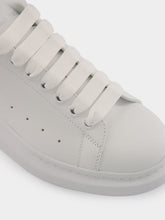 McQueen White and Tan Oversized Sneaker in Calf Leather
