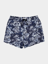 Commas Blue Peony Print Swim Shorts