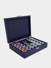 Hector Saxe Paris Bleu de France Leather Poker Set