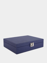 Hector Saxe Paris Bleu de France Leather Poker Set