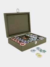 Hector Saxe Paris Khaki Clair Leather Poker Set