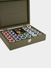 Hector Saxe Paris Khaki Clair Leather Poker Set