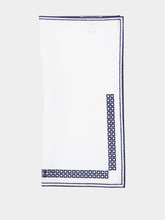 Borgo Delle Tovaglie Erica Linen Napkin in Ivory and Blue