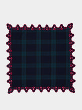 Borgo Delle Tovaglie Amalfi Scottish Napkin in Blue and Red Scottish