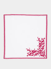 Borgo Delle Tovaglie Venaria Linen Napkin in Ivory and In My Heart