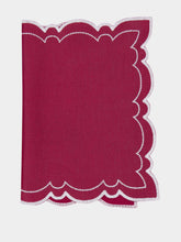 Borgo Delle Tovaglie Letizia Antistain Linen Placemat in My Heart and Ivory