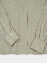 Ferragamo Burnt Sage Monogram Silk Shirt