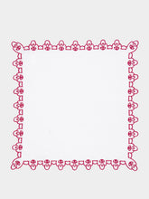 Borgo Delle Tovaglie Amalfi Antistain Linen Placemat in Ivory and Red