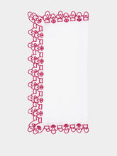 Borgo Delle Tovaglie Amalfi Antistain Linen Placemat in Ivory and Red