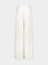 Zeus+Dione Ivory High-Rise Flared Nova Trousers