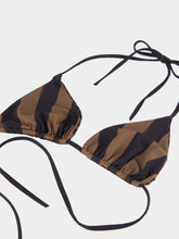Fendi Brown FF Pequin Reversible Bikini