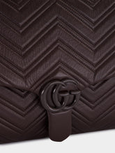 Gucci GG Marmont Shoulder Bag in Chocolate Brown Leather