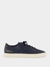 Common Projects Navy Blue Achilles Slim Premium Leather Sneakers