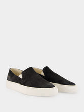 Common Projects Black Minimal Slip On Low Profile Suede Sneakers
