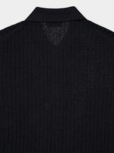 Piacenza 1733 Black Silk Linen Blend Polo Shirt