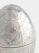 Leitão & Irmão Silver Tile Egg Ornament