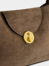 Versace Brown Vivian Suede Shoulder Bag