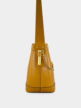 Versace Brown Pivot Small Leather Bucket Bag