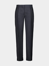 Versace Grey Wool-Mohair Straight Formal Trousers
