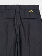 Versace Grey Wool-Mohair Straight Formal Trousers