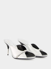 Versace Silver Nyx Leather 80 Mules