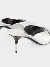 Versace Silver Nyx Leather 80 Mules