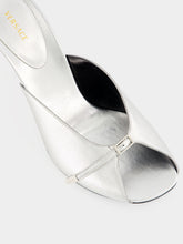 Versace Silver Nyx Leather 80 Mules
