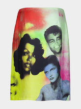 Versace Printed Silk Twill Pencil Skirt