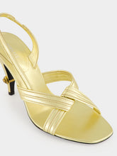 Versace Gold Gianni Metallic Nappa Leather Sandals