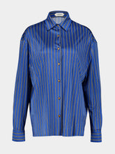 Versace Blue Greca Viscose Shirt