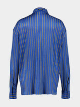 Versace Blue Greca Viscose Shirt