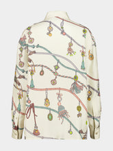 Versace White Printed Silk Twill Shirt