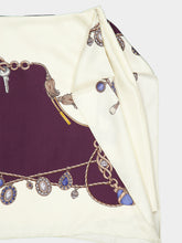 Versace Burgundy Stolen Jewels Silk Mini Skirt