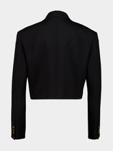 Versace Black Wool Cropped Blazer