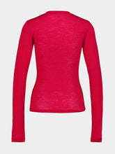 Versace Red Medusa Embroidered Wool Knit Top