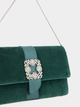 Manolo Blahnik Green Velvet Capri Clutch Bag