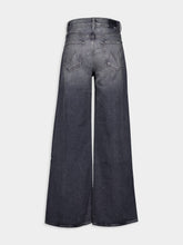 Mother Anthracite Grey Washed Wide-Leg Jeans