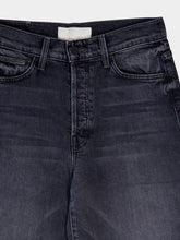 Mother Anthracite Grey Washed Wide-Leg Jeans