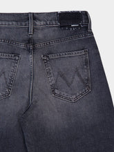 Mother Anthracite Grey Washed Wide-Leg Jeans