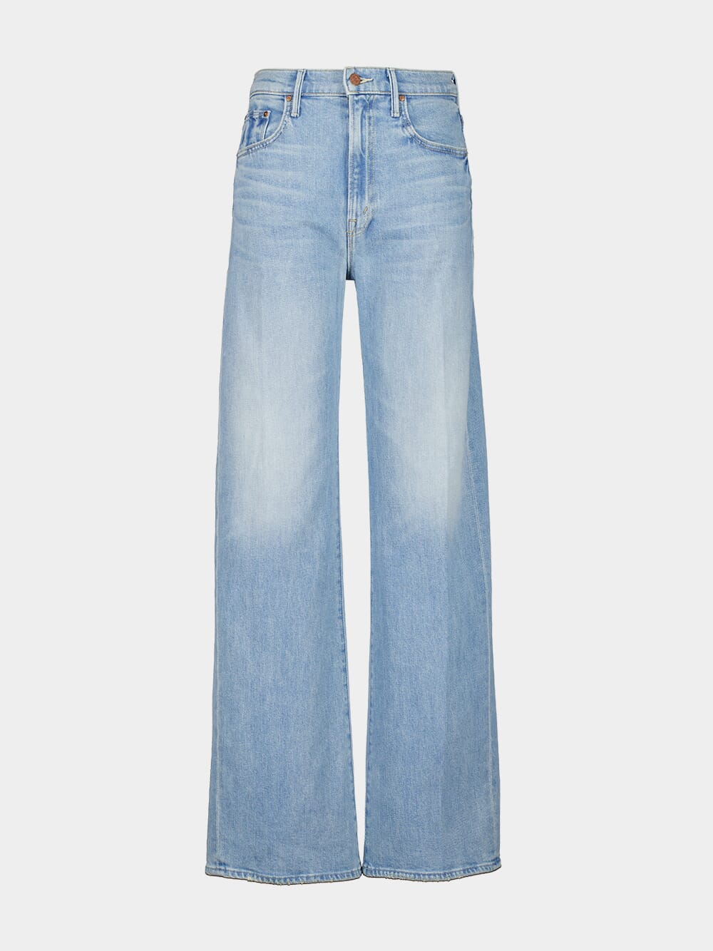 Light Blue Wide-Leg High-Rise Jeans