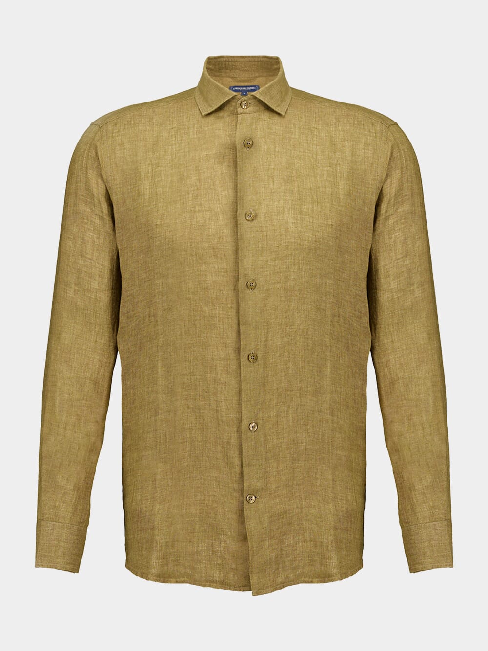 Antonio Khaki Brown Linen Shirt