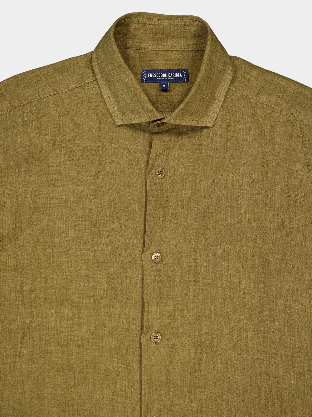 Antonio Khaki Brown Linen Shirt