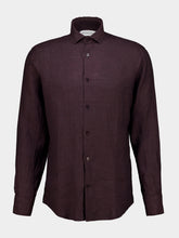 Frescobol Carioca Cocoa Brown Antonio Linen Shirt