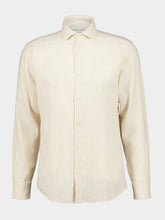 Frescobol Carioca Cream Antonio Linen Shirt
